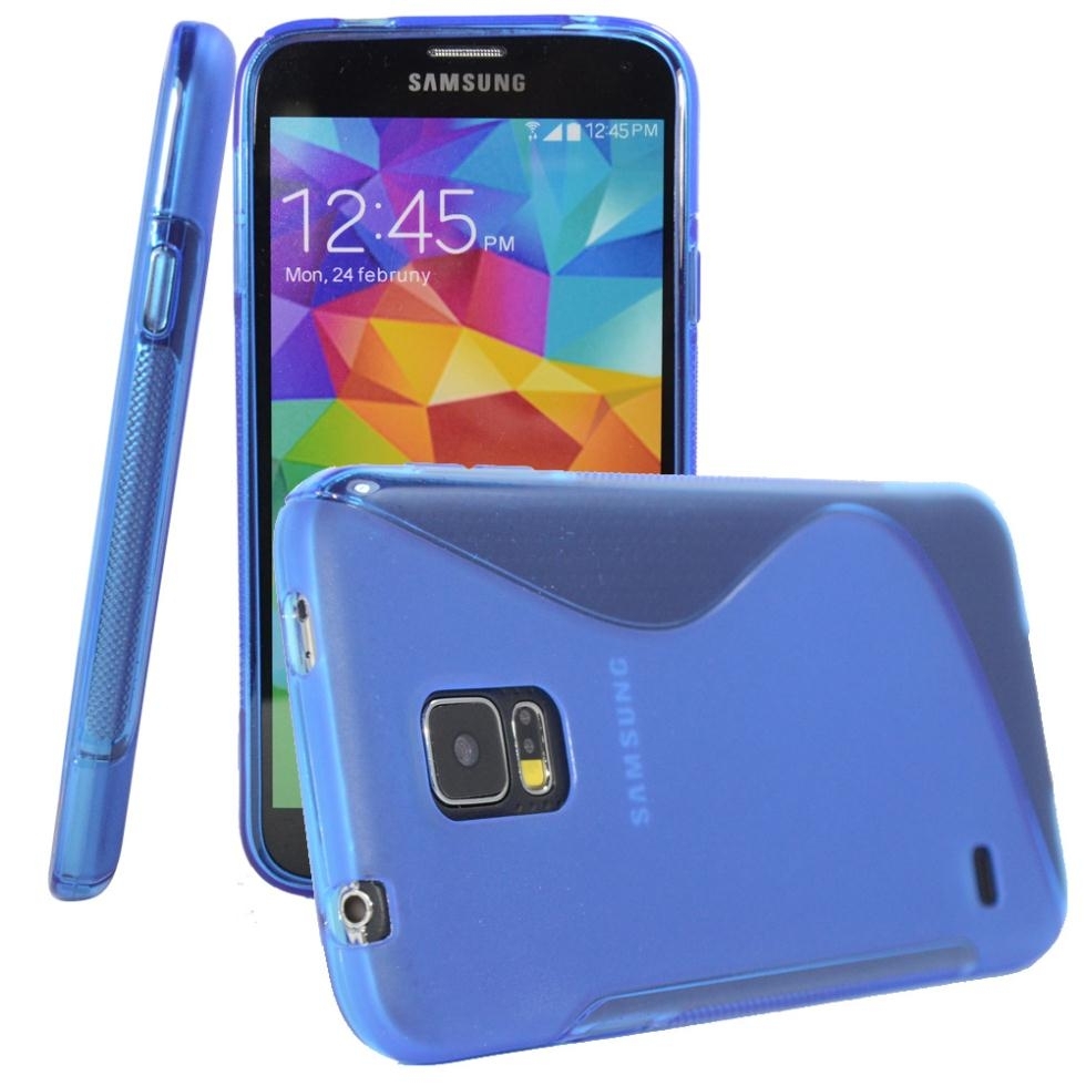 Samsung Galaxy S5 Wave Case Blue Color