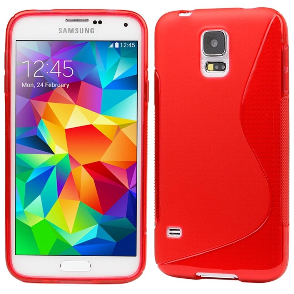 Samsung Galaxy S5 Wave Case Red Color